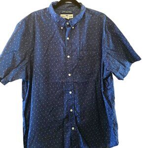 Old Navy Men’s Shirt XXL – Blue Anchors Print, Slim Fit, Like New